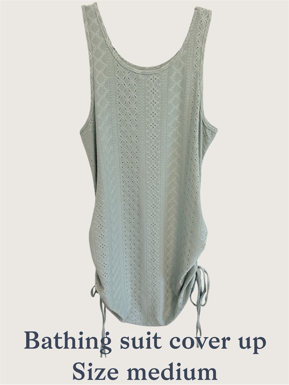 Sage Green Eyelet Bathing Suit Cover Up Tank | Size Medium